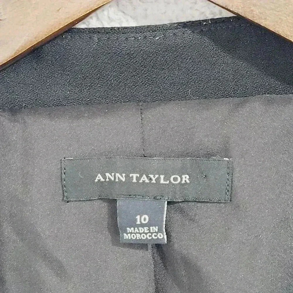 Ann Taylor Black Moto Jacket Full Zip Jacket Women's 10 24CT - Picture 4 of 8